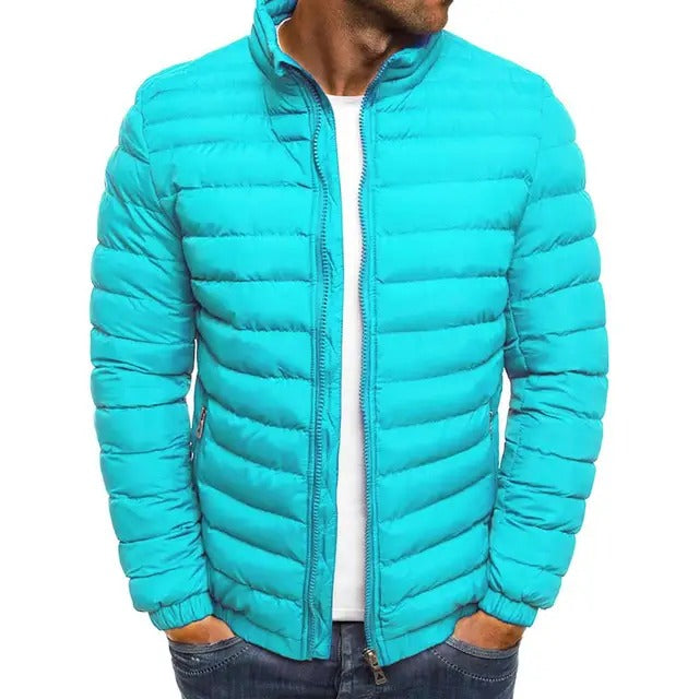 Davy | Men's Padded Jacket with Stand Collar