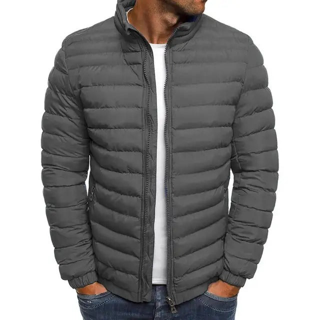 Davy | Men's Padded Jacket with Stand Collar