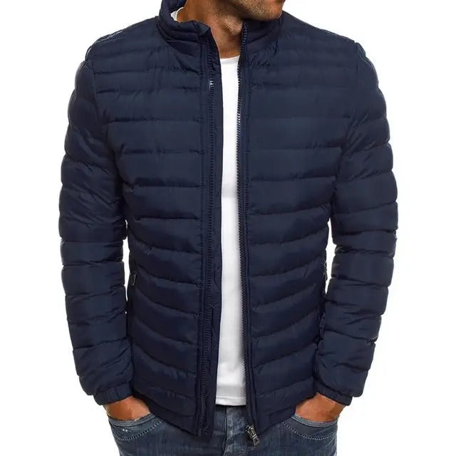 Davy | Men's Padded Jacket with Stand Collar