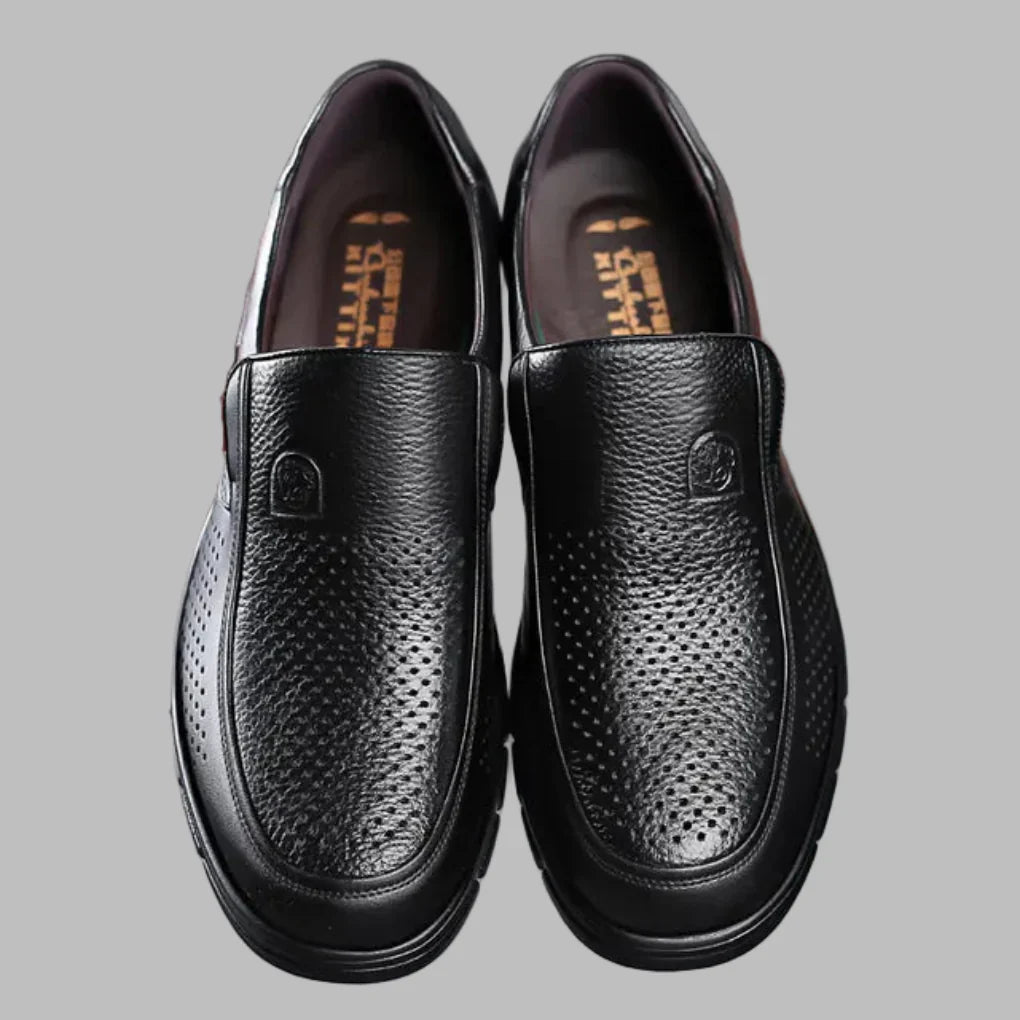 Davy | Men's Perforated Leather Slip-On Shoes