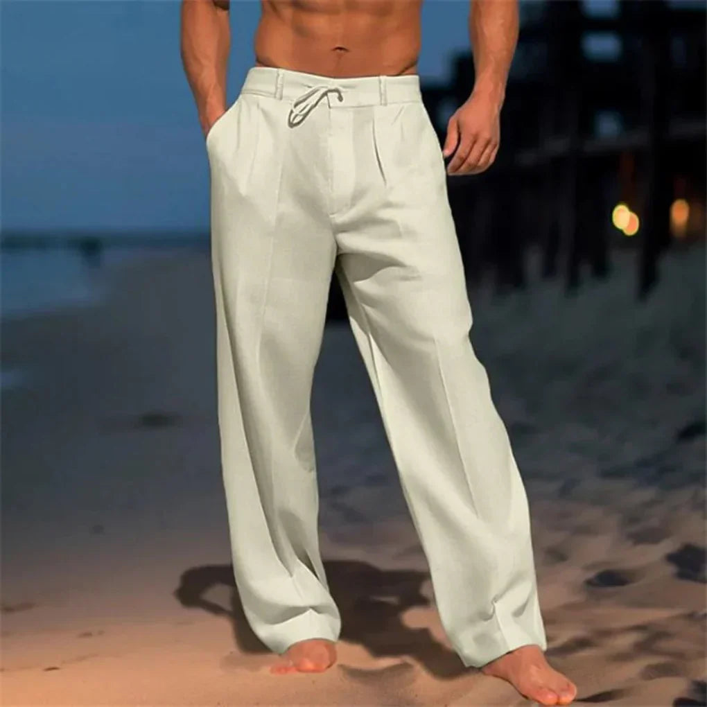 Davy | Men's Pleated Wide-Leg Casual Trousers