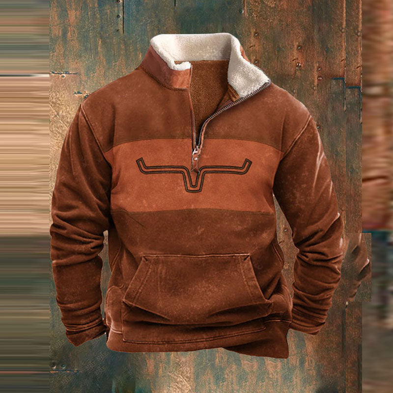 Davy | Men's Pullover Sweatshirt with Half Zip