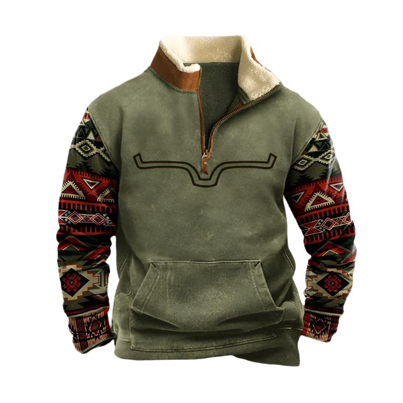 Davy | Men's Pullover Sweatshirt with Half Zip