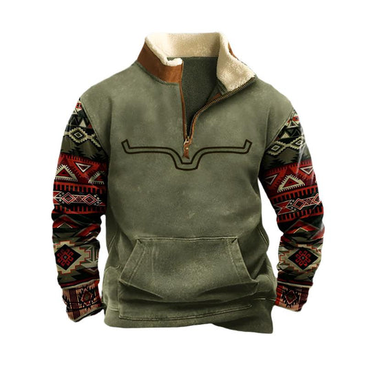 Davy | Men's Pullover Sweatshirt with Half Zip