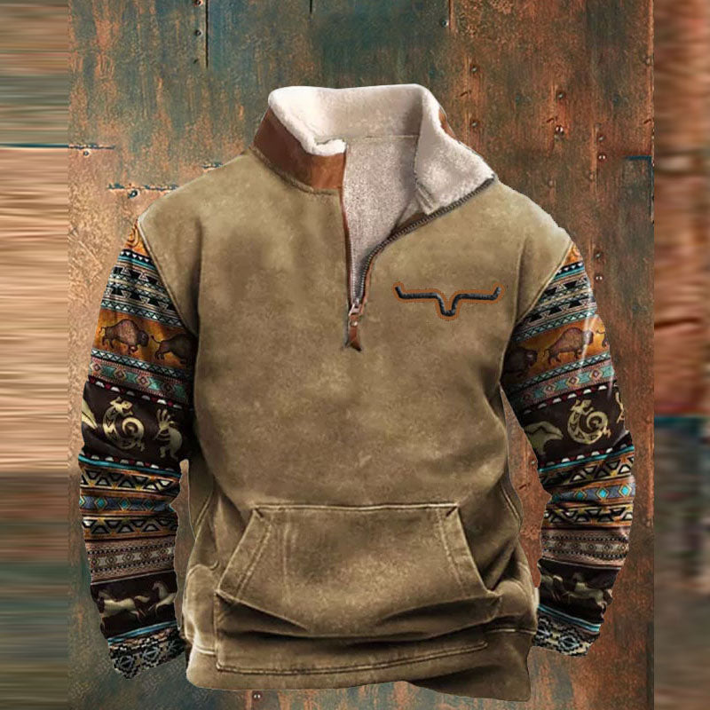 Davy | Men's Pullover Sweatshirt with Half Zip
