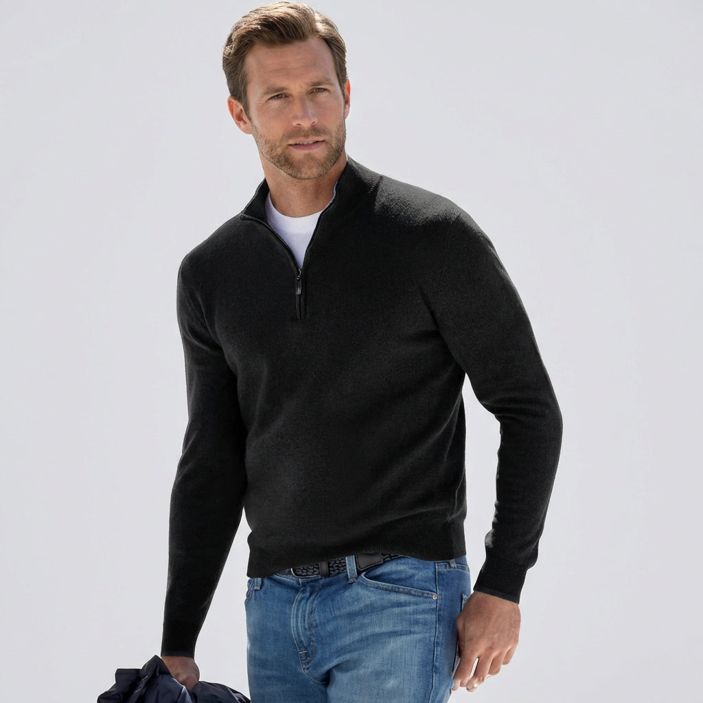 Davy | Men's Quarter Zip Pullover Sweater