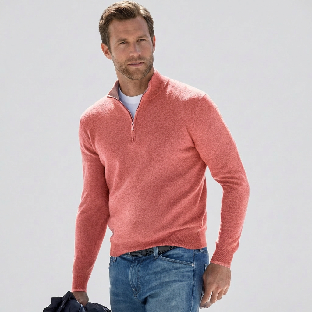 Davy | Men's Quarter Zip Pullover Sweater