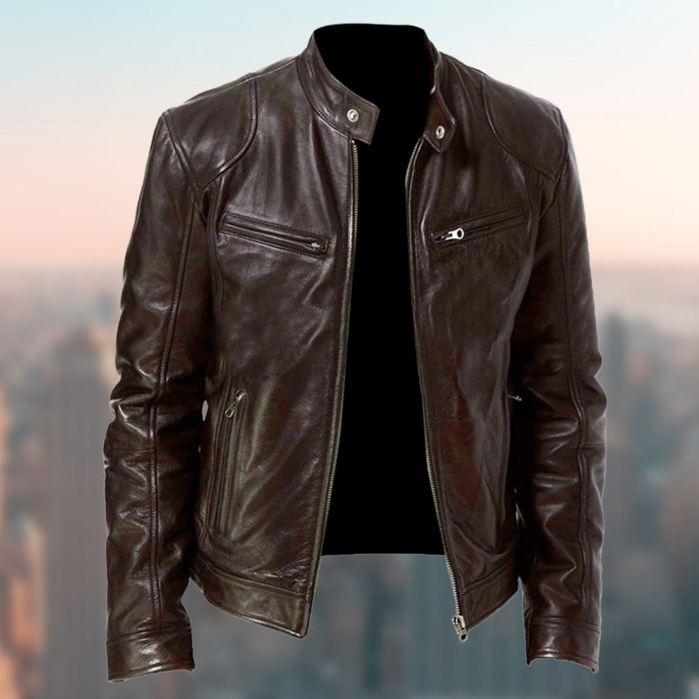 Davy | Men's Racer Jacket with Zipper Front