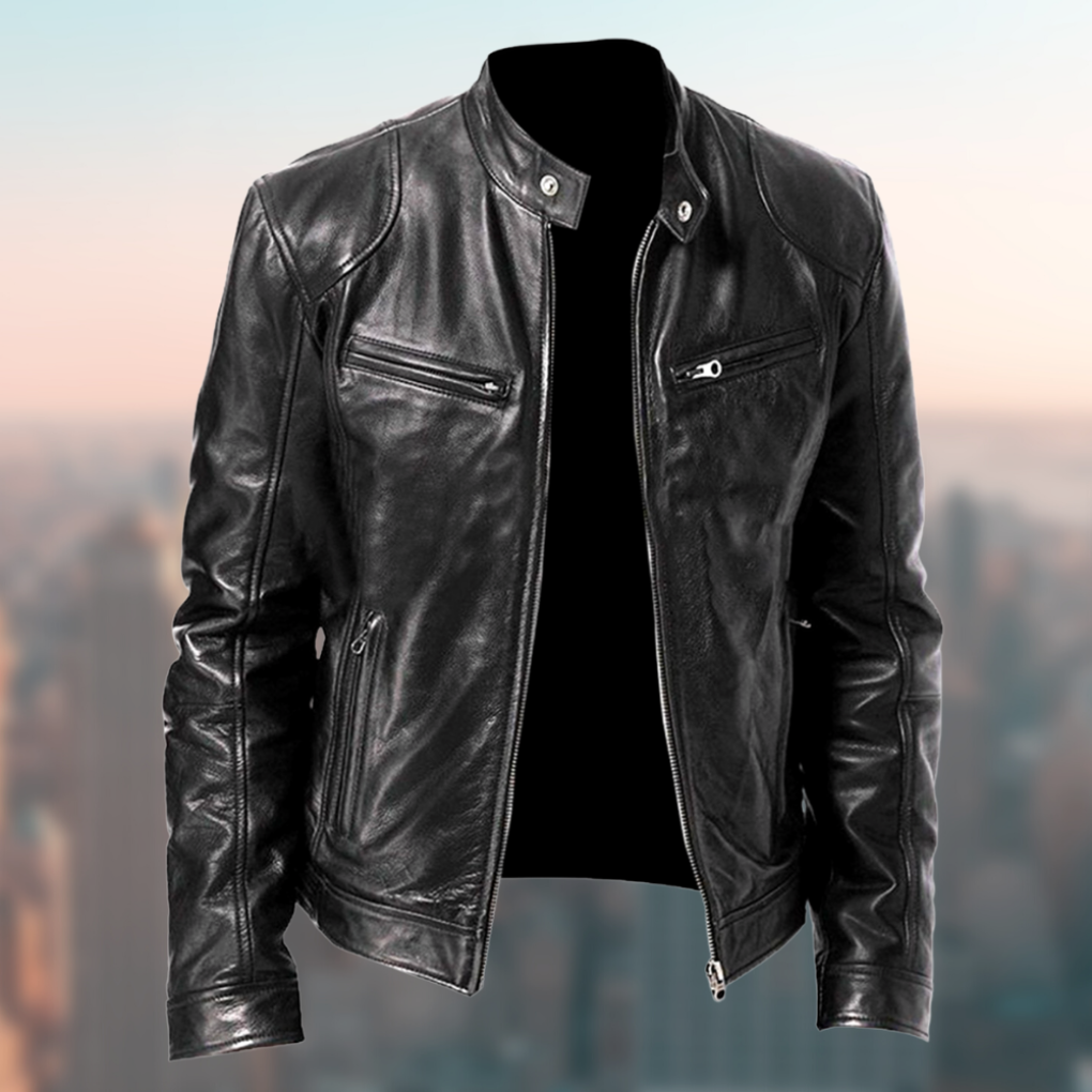 Davy | Men's Racer Jacket with Zipper Front