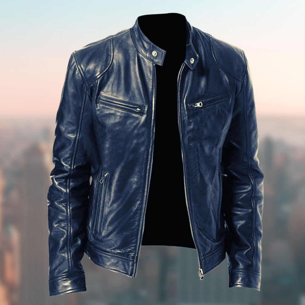 Davy | Men's Racer Jacket with Zipper Front
