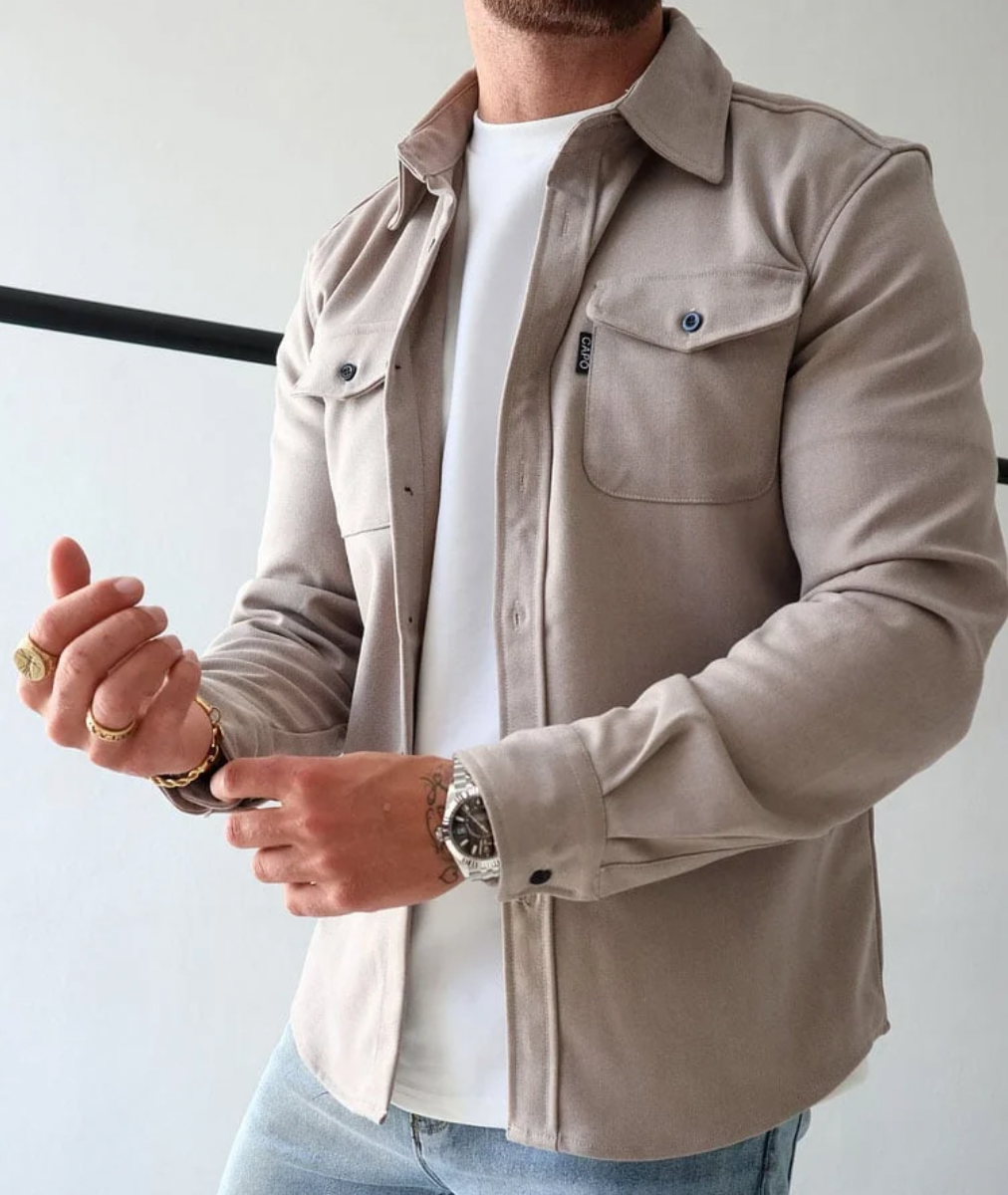 Davy | Men's Shirt Jacket with Chest Pockets
