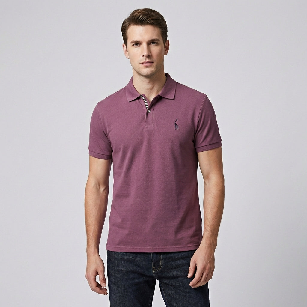Davy | Men's Short Sleeve Embroidered Polo Shirt