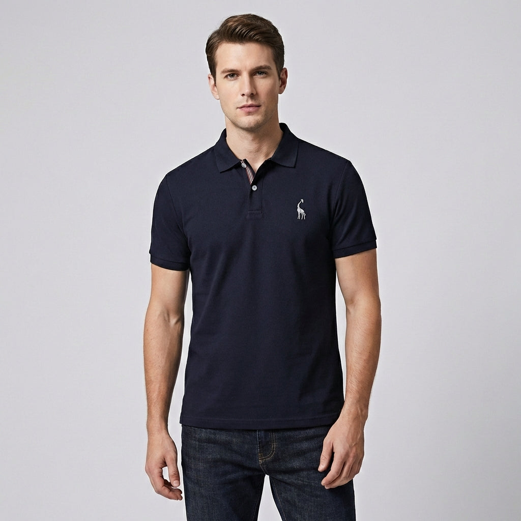 Davy | Men's Short Sleeve Embroidered Polo Shirt