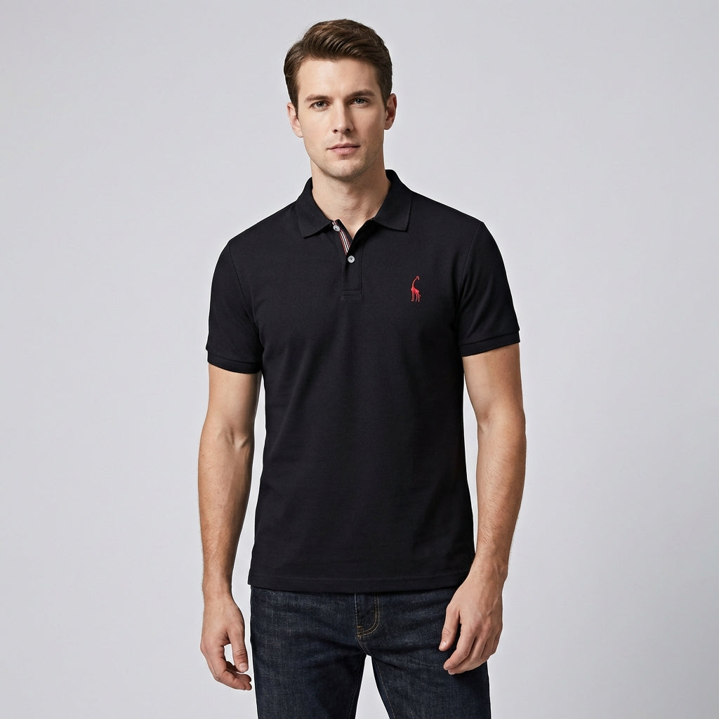 Davy | Men's Short Sleeve Embroidered Polo Shirt