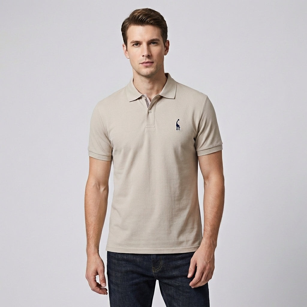 Davy | Men's Short Sleeve Embroidered Polo Shirt