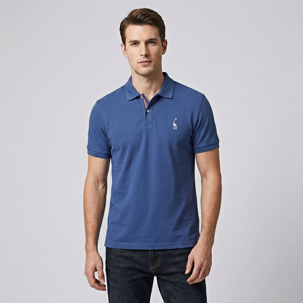 Davy | Men's Short Sleeve Embroidered Polo Shirt