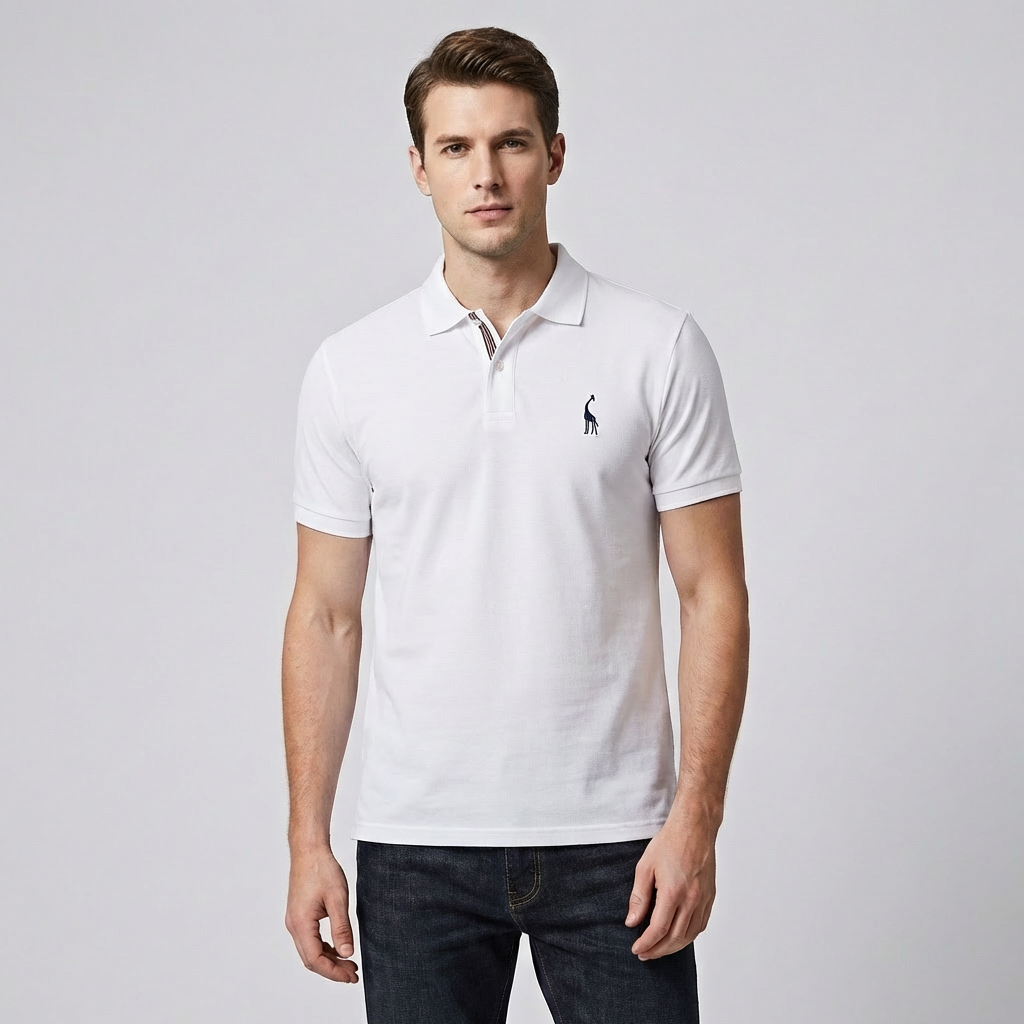 Davy | Men's Short Sleeve Embroidered Polo Shirt