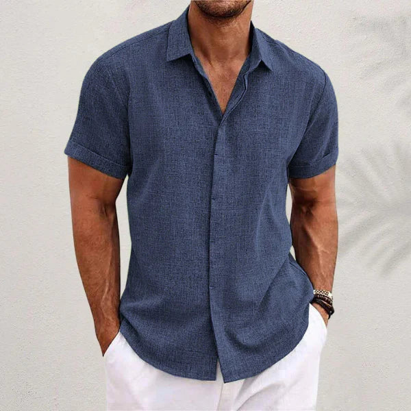 Davy | Men's Short Sleeve Linen Shirt