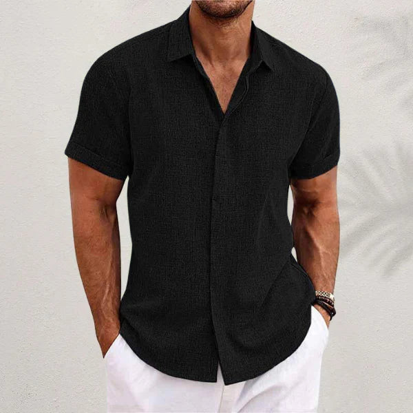 Davy | Men's Short Sleeve Linen Shirt