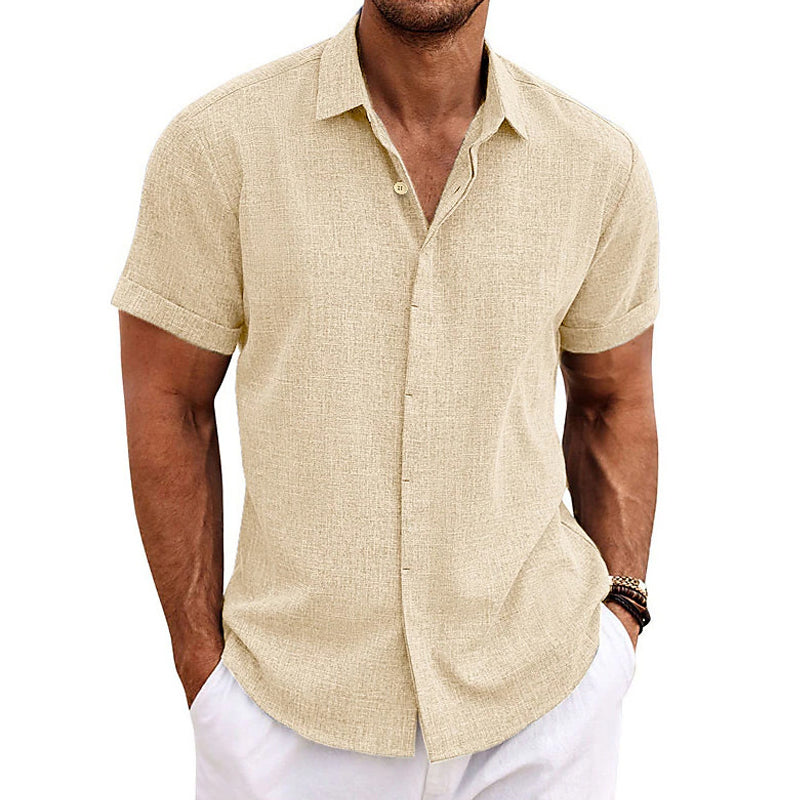 Davy | Men's Short Sleeve Linen Shirt