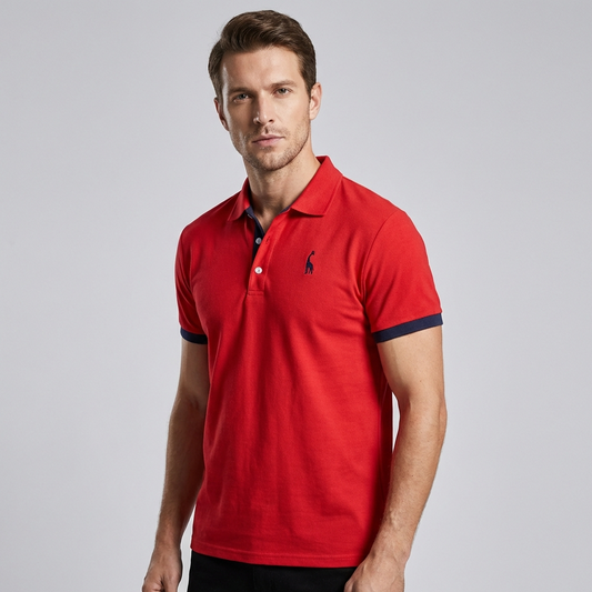 Davy | Men's Short Sleeve Polo Shirt with Contrast Trim