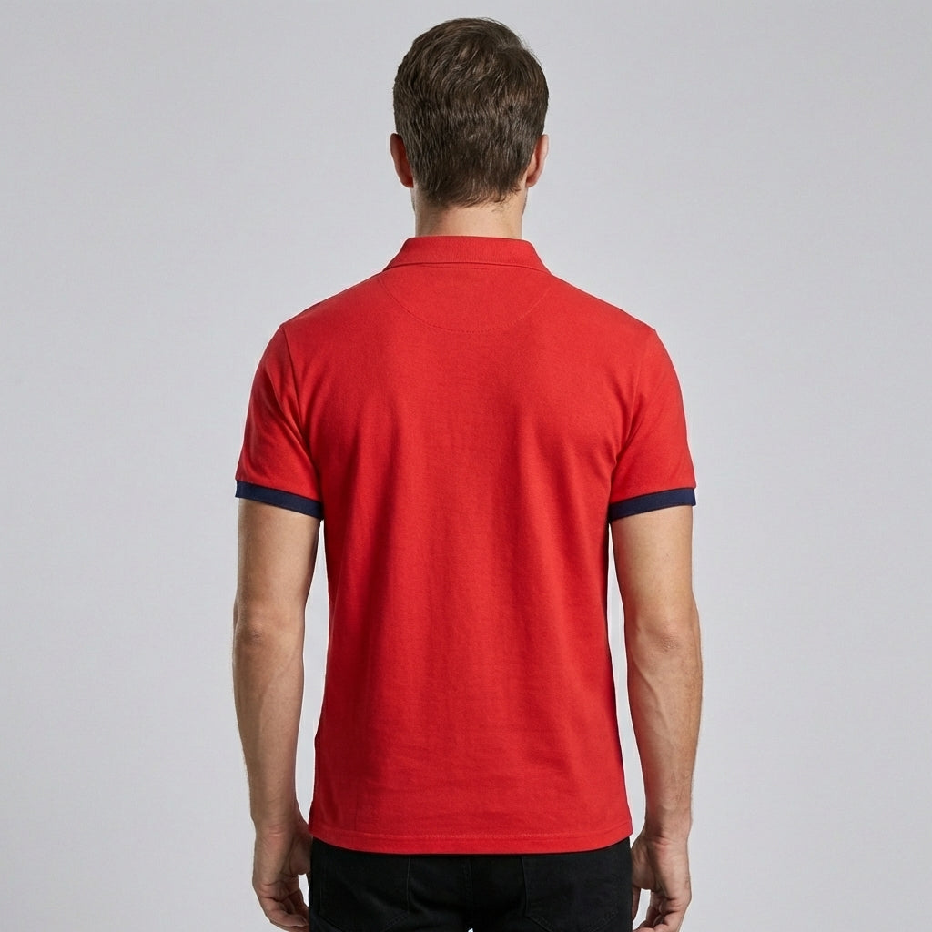 Davy | Men's Short Sleeve Polo Shirt with Contrast Trim