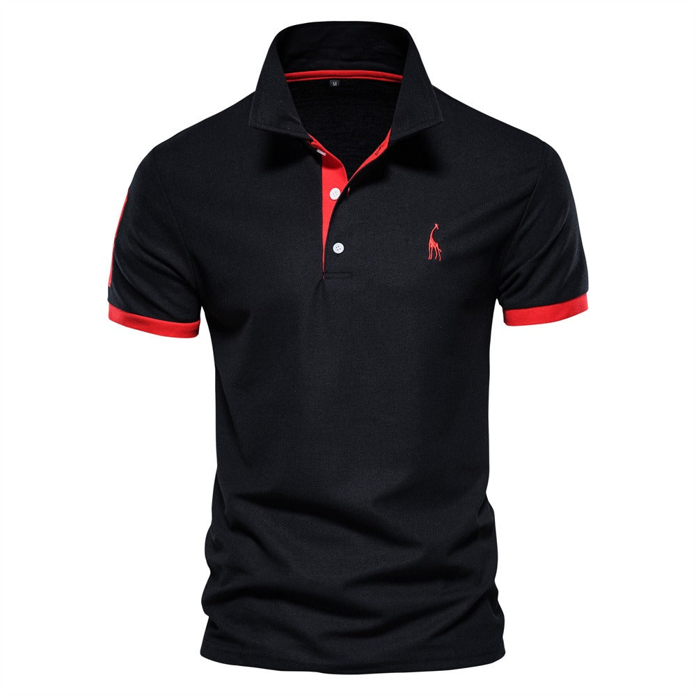 Davy | Men's Short Sleeve Polo Shirt with Contrast Trim