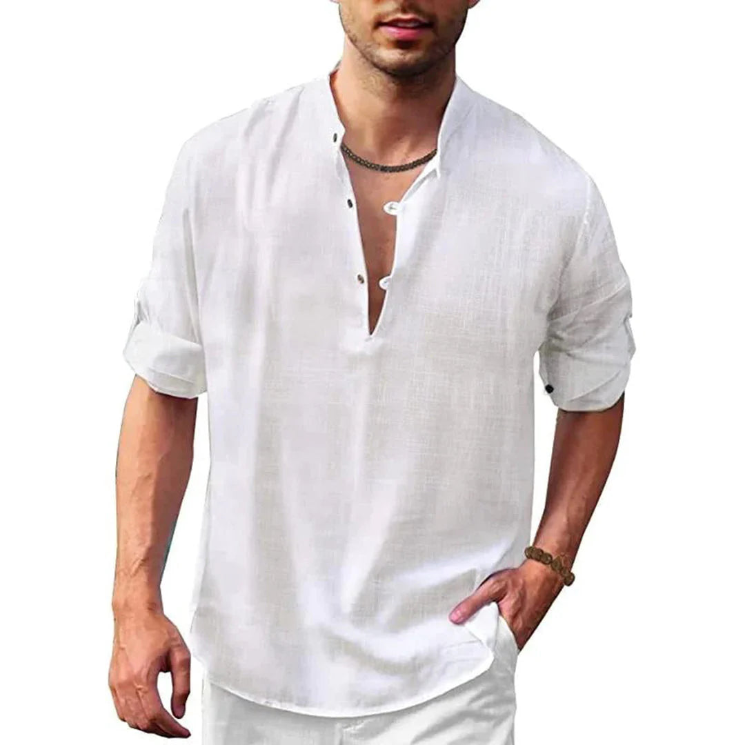 Davy | Men's Short Sleeve Textured Button-Up Shirt
