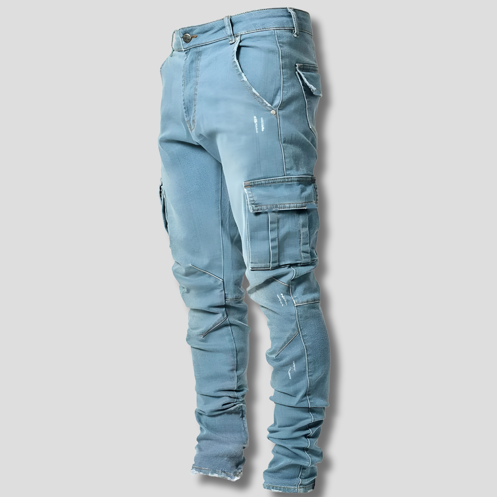 Davy | Men's Slim Fit Cargo Jeans