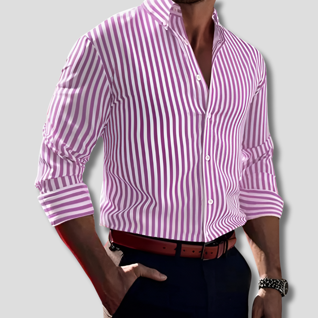 Davy | Men's Striped Button-Up Shirt