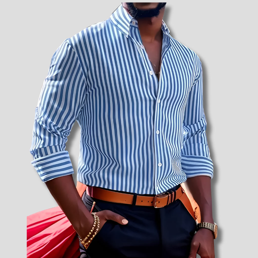 Davy | Men's Striped Button-Up Shirt