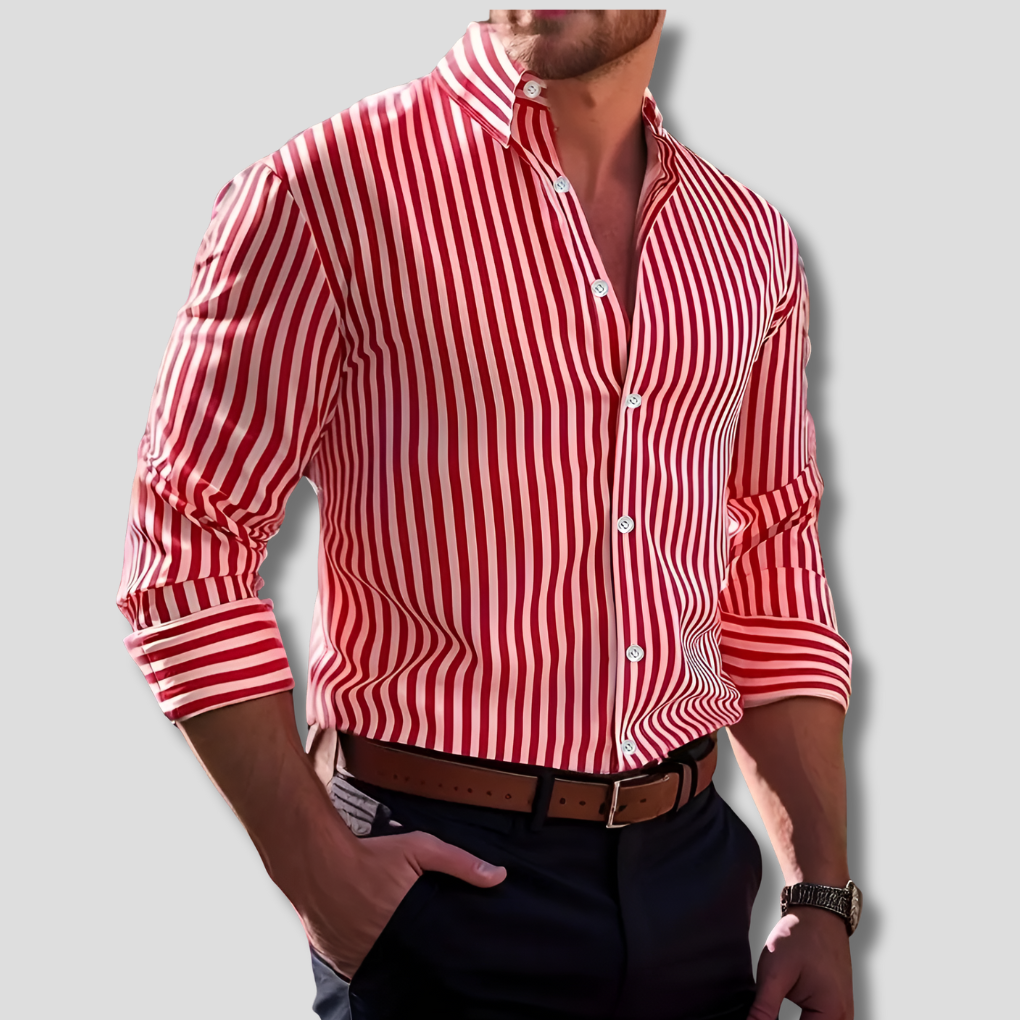 Davy | Men's Striped Button-Up Shirt