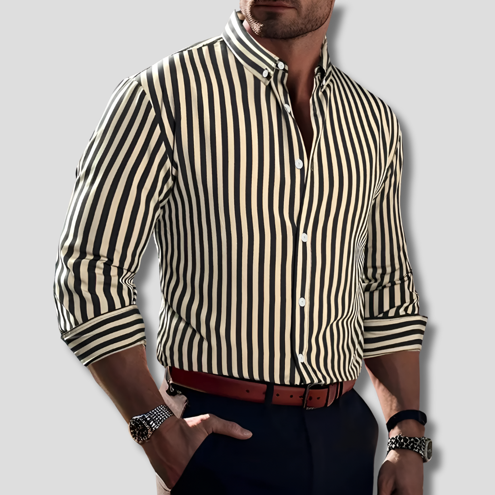 Davy | Men's Striped Button-Up Shirt
