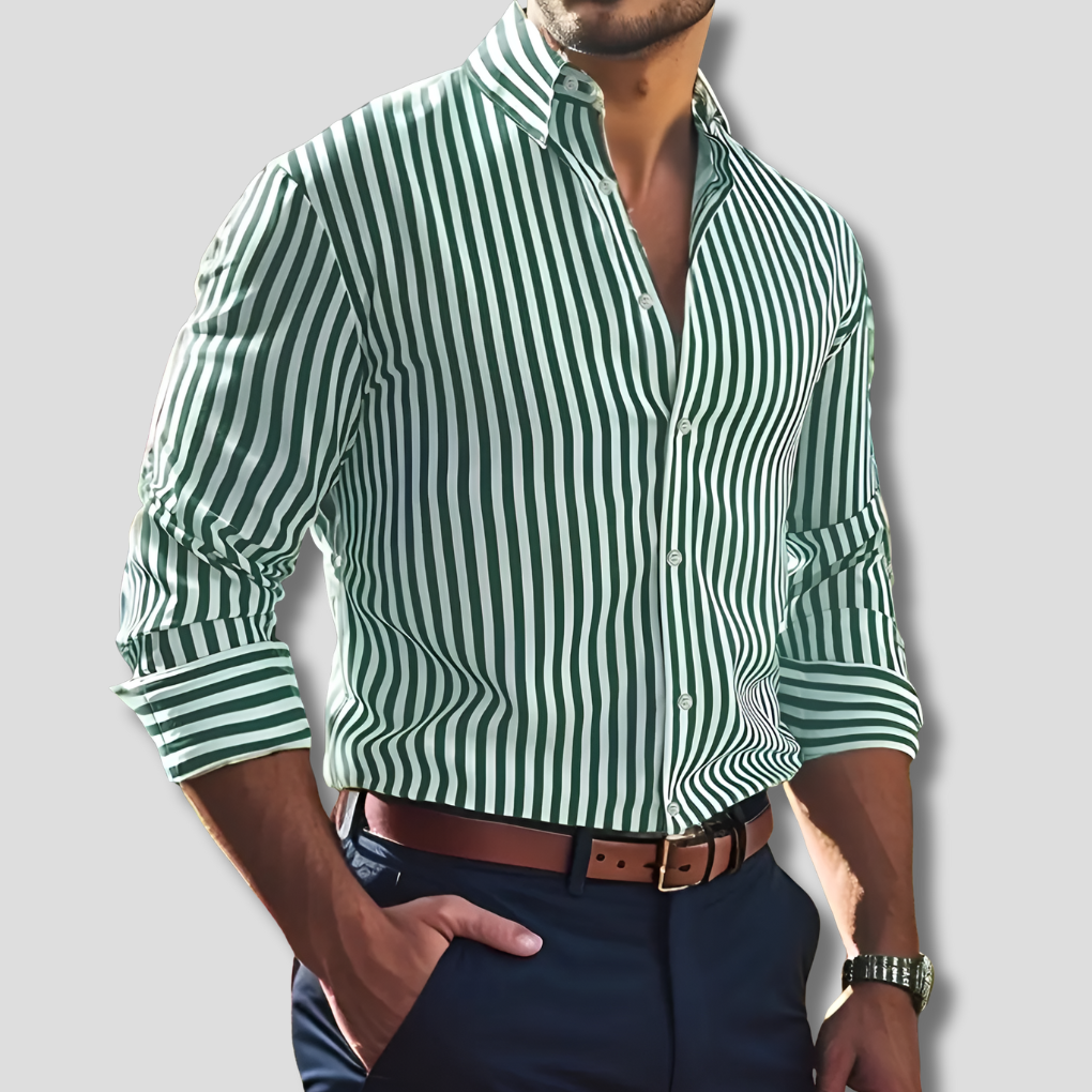 Davy | Men's Striped Button-Up Shirt