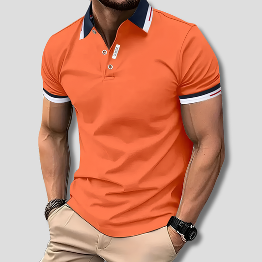 Davy | Men's Striped Collar Polo Shirt