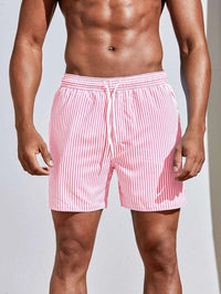 Shorts de Natación Deportivos con Rayas para Hombre