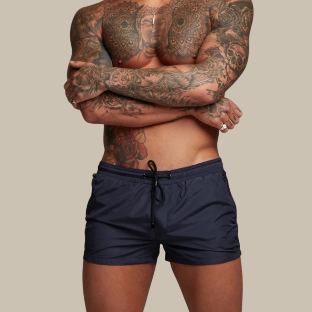 Davy | Men's Swim Shorts with Zipper Pockets