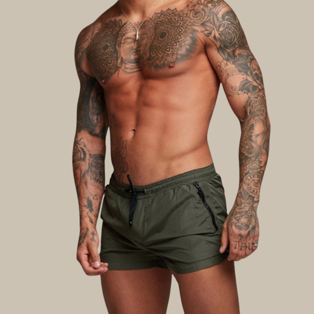 Davy | Men's Swim Shorts with Zipper Pockets