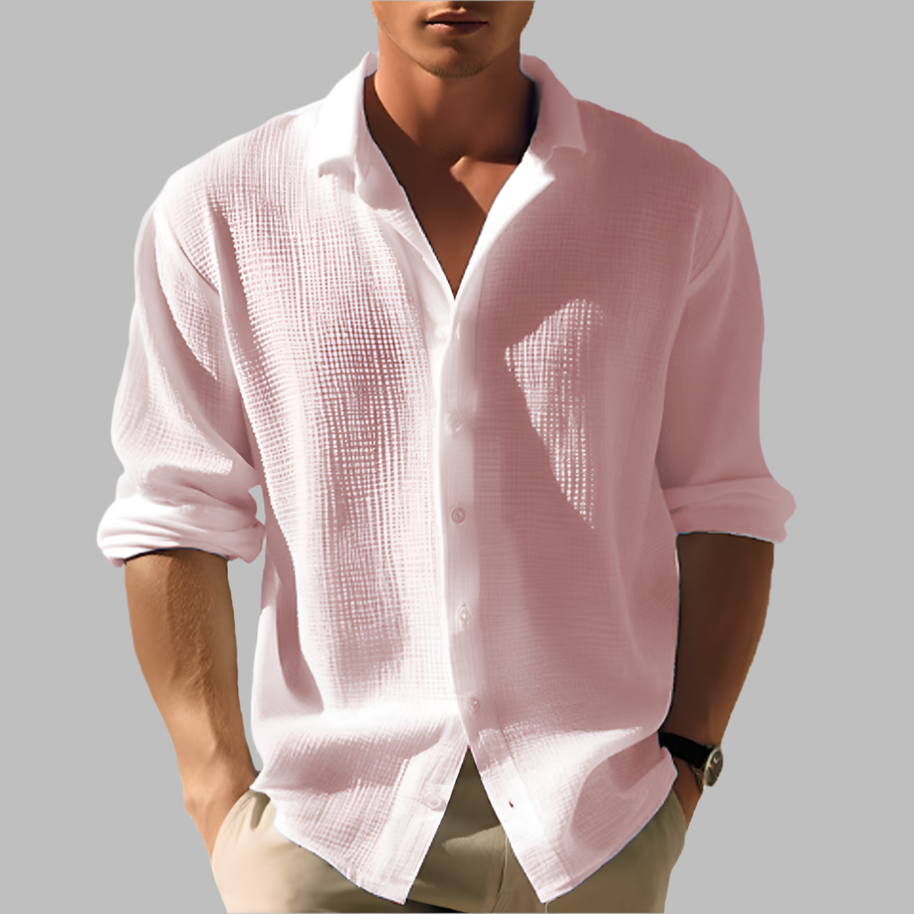 Davy | Men's Textured Long Sleeve Casual Shirt
