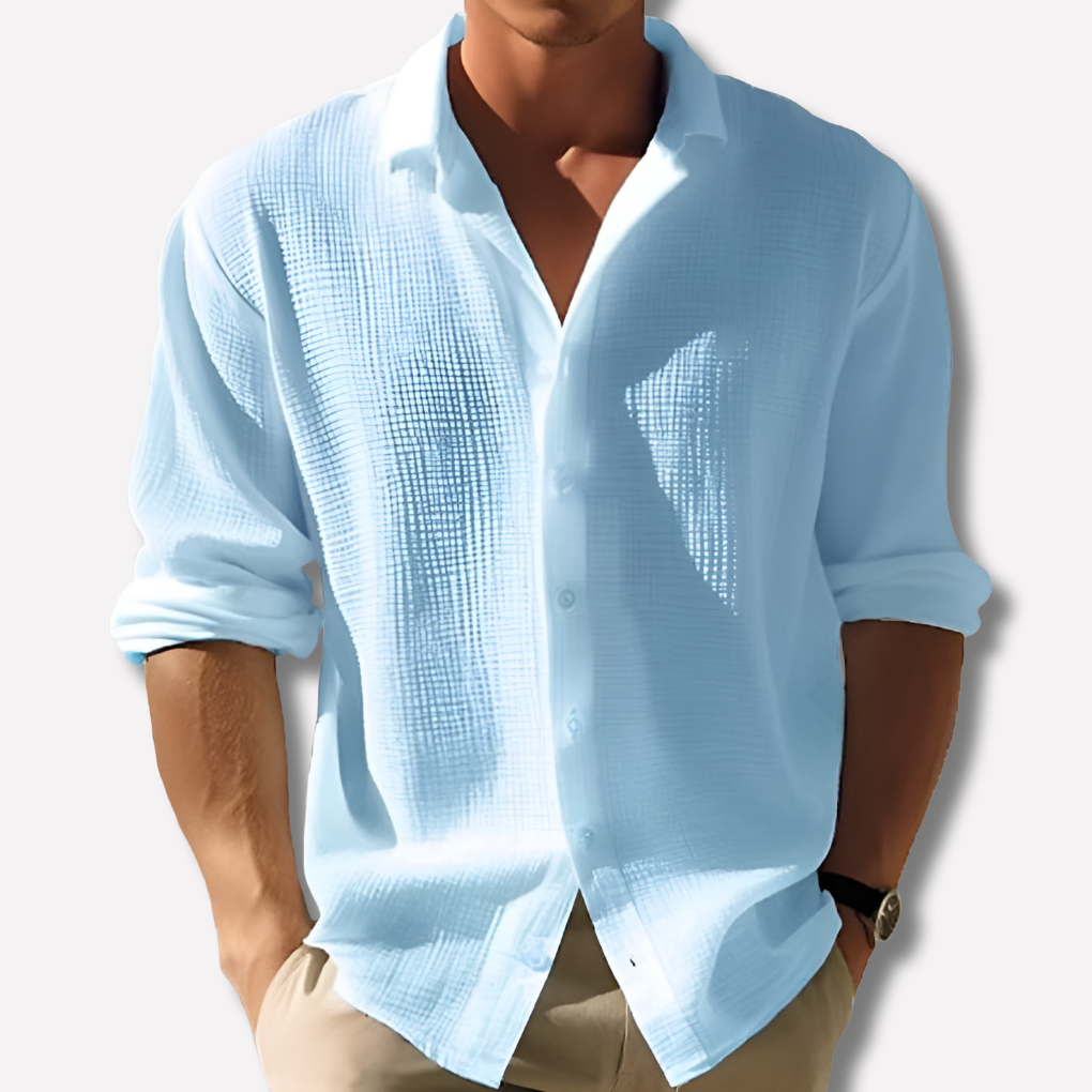 Davy | Men's Textured Long Sleeve Shirt