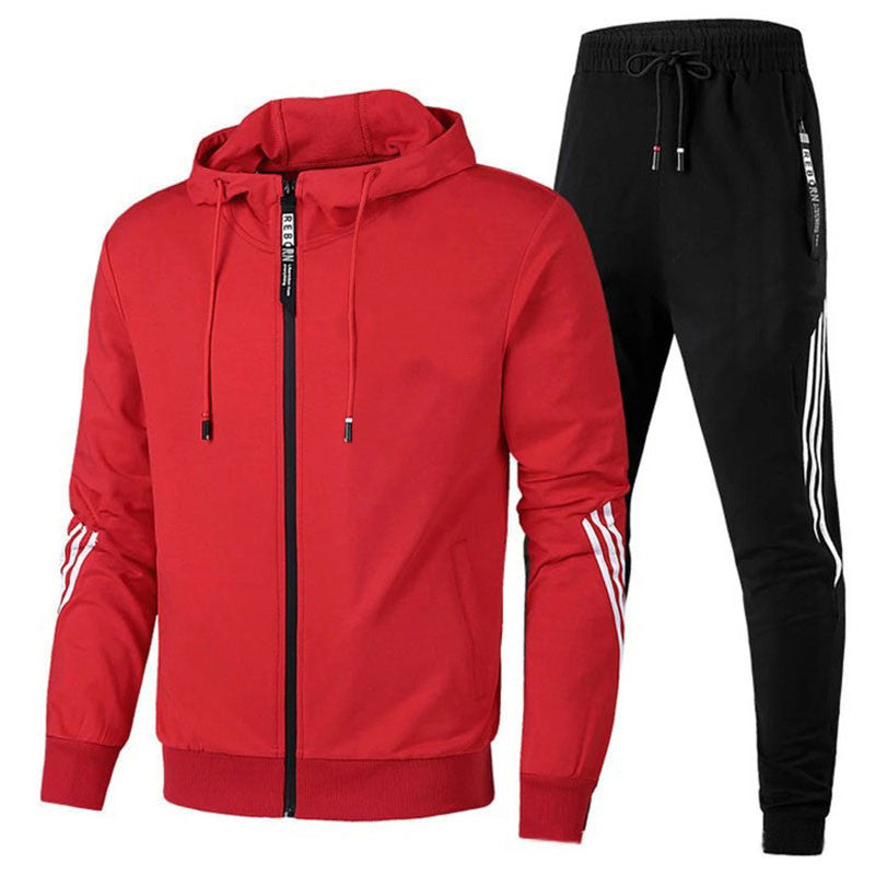 Davy | Men's Tracksuit with Striped Sleeve Detail
