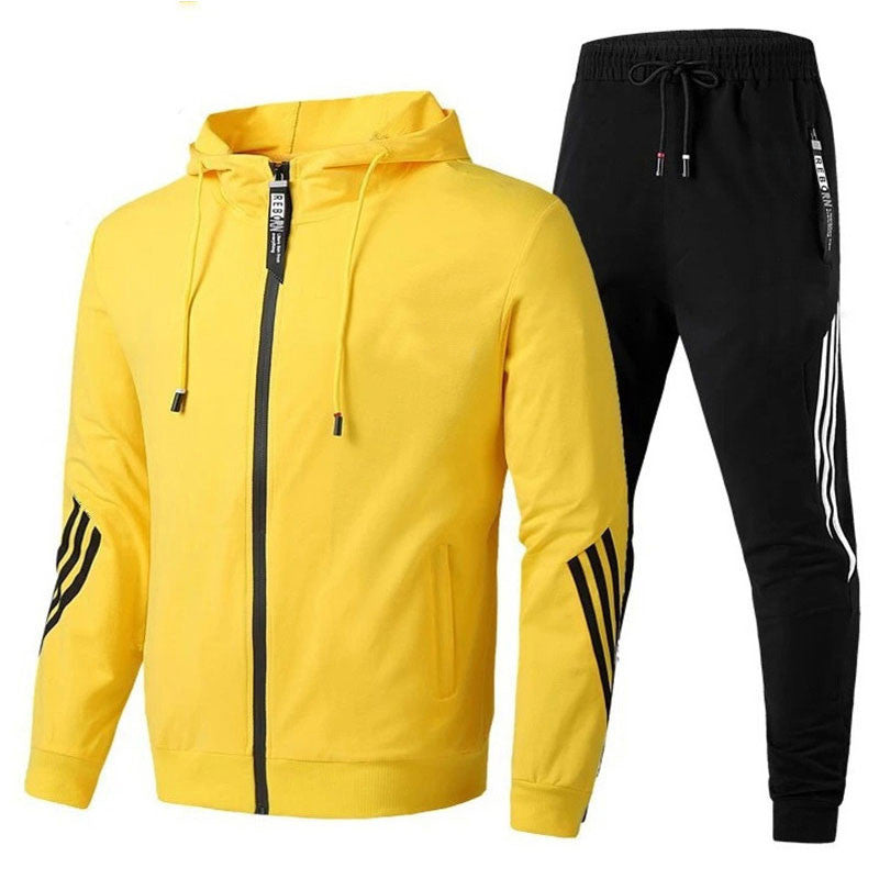 Davy | Men's Tracksuit with Striped Sleeve Detail