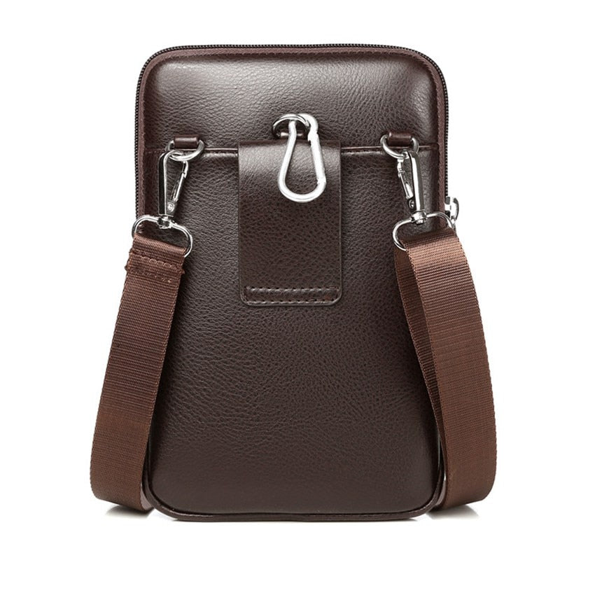 Davy | Men's Vertical Crossbody Bag with Flap Pocket