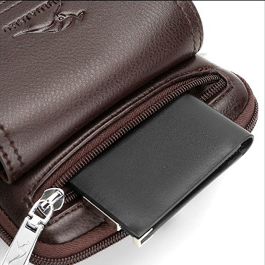 Davy | Men's Vertical Crossbody Bag with Flap Pocket