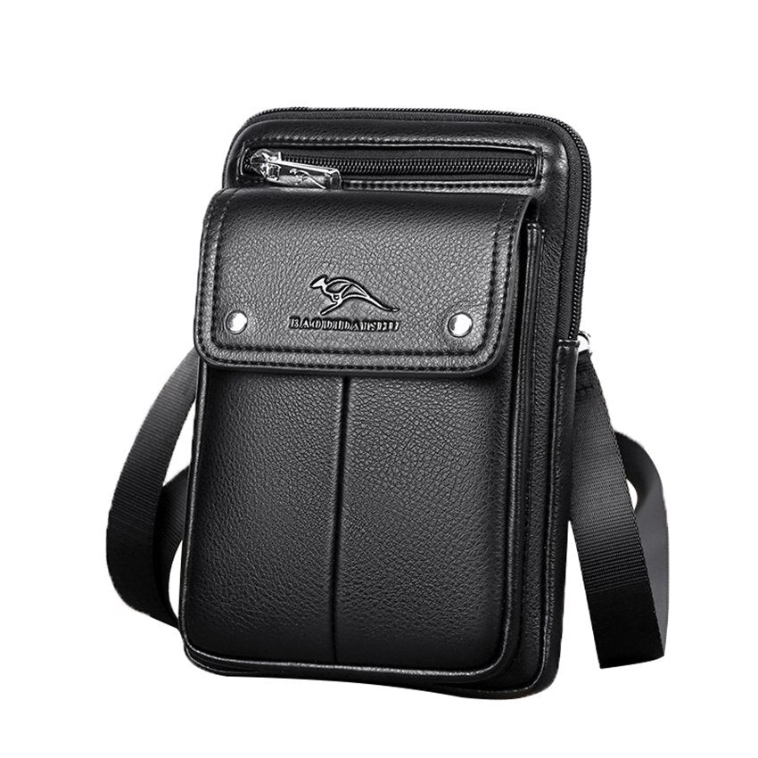 Davy | Men's Vertical Crossbody Bag with Flap Pocket