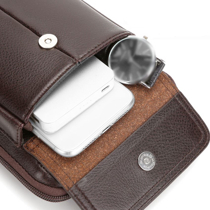 Davy | Men's Vertical Crossbody Bag with Flap Pocket
