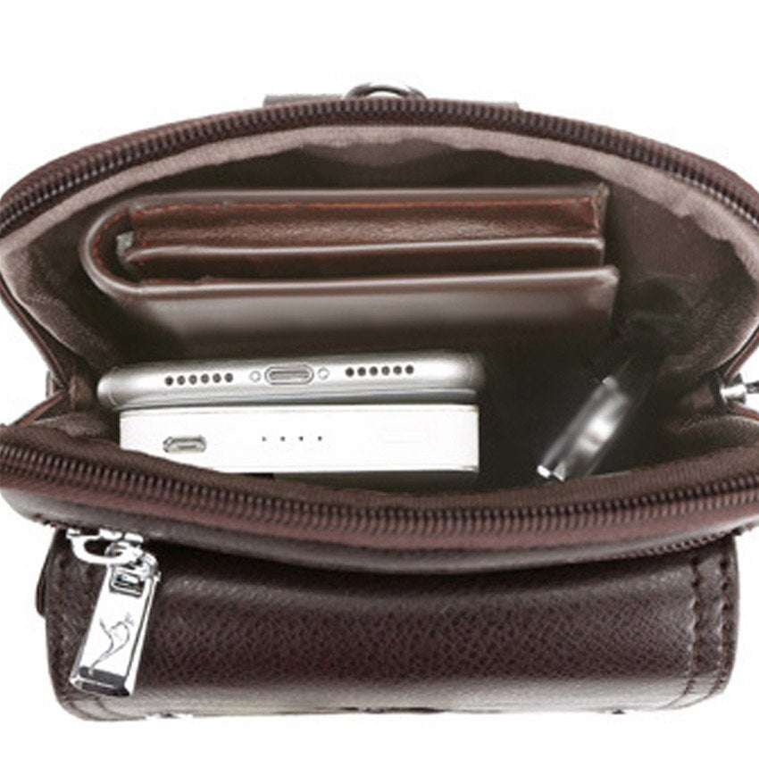 Davy | Men's Vertical Crossbody Bag with Flap Pocket