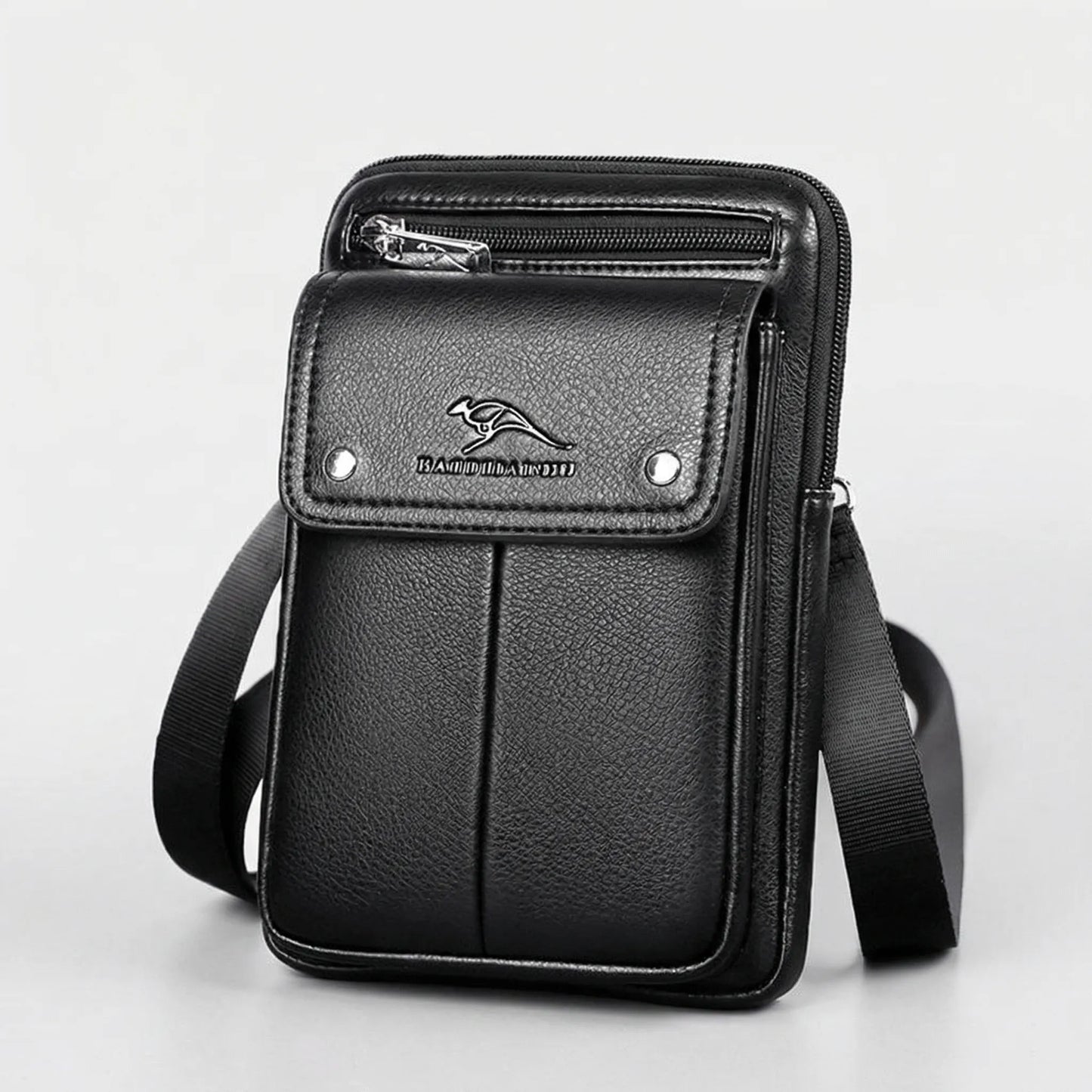Davy | Men's Vertical Crossbody Bag with Flap Pocket