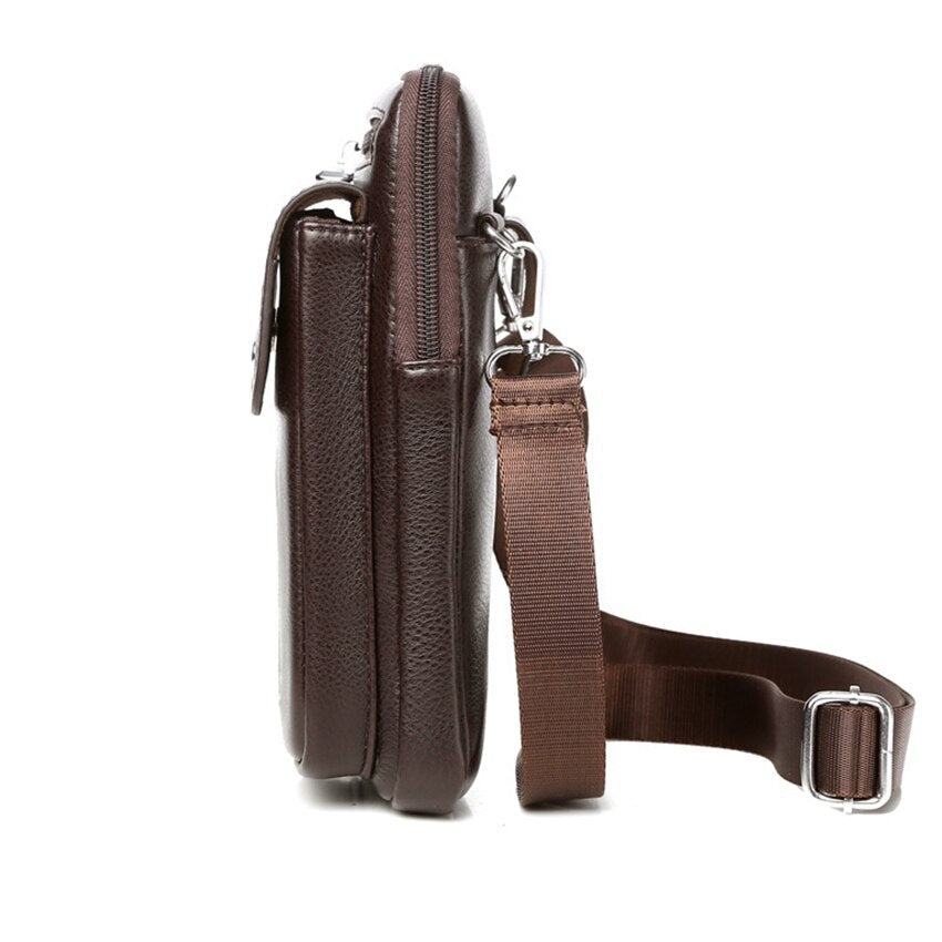 Davy | Men's Vertical Crossbody Bag with Flap Pocket