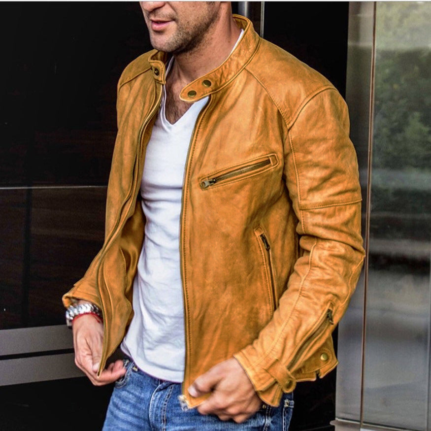 Davy | Men's Waterproof Leather Moto Jacket